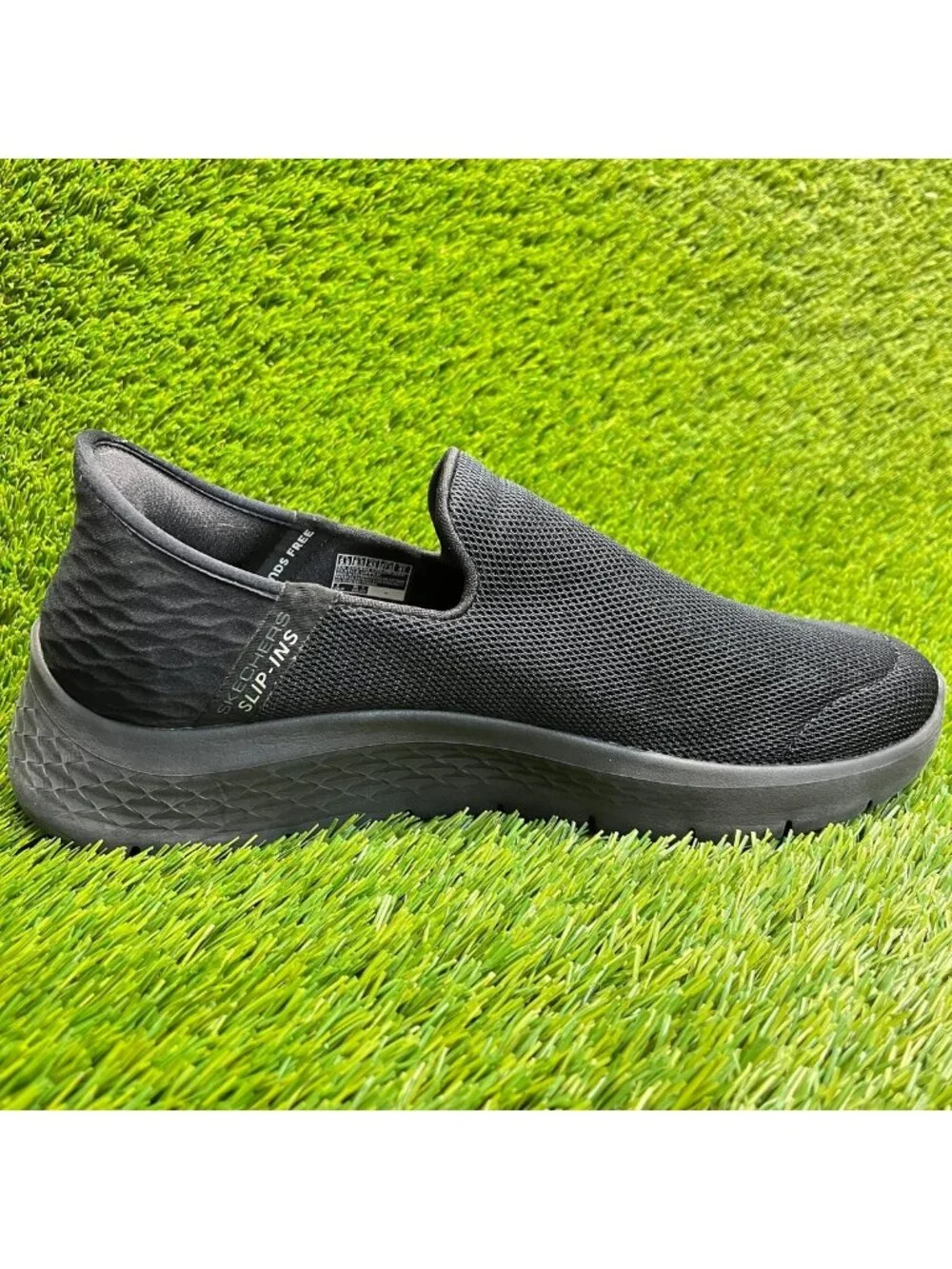 Skechers Go Walk Flex No Hands Mens Size 9.5 Black Walking Shoes Sneakers